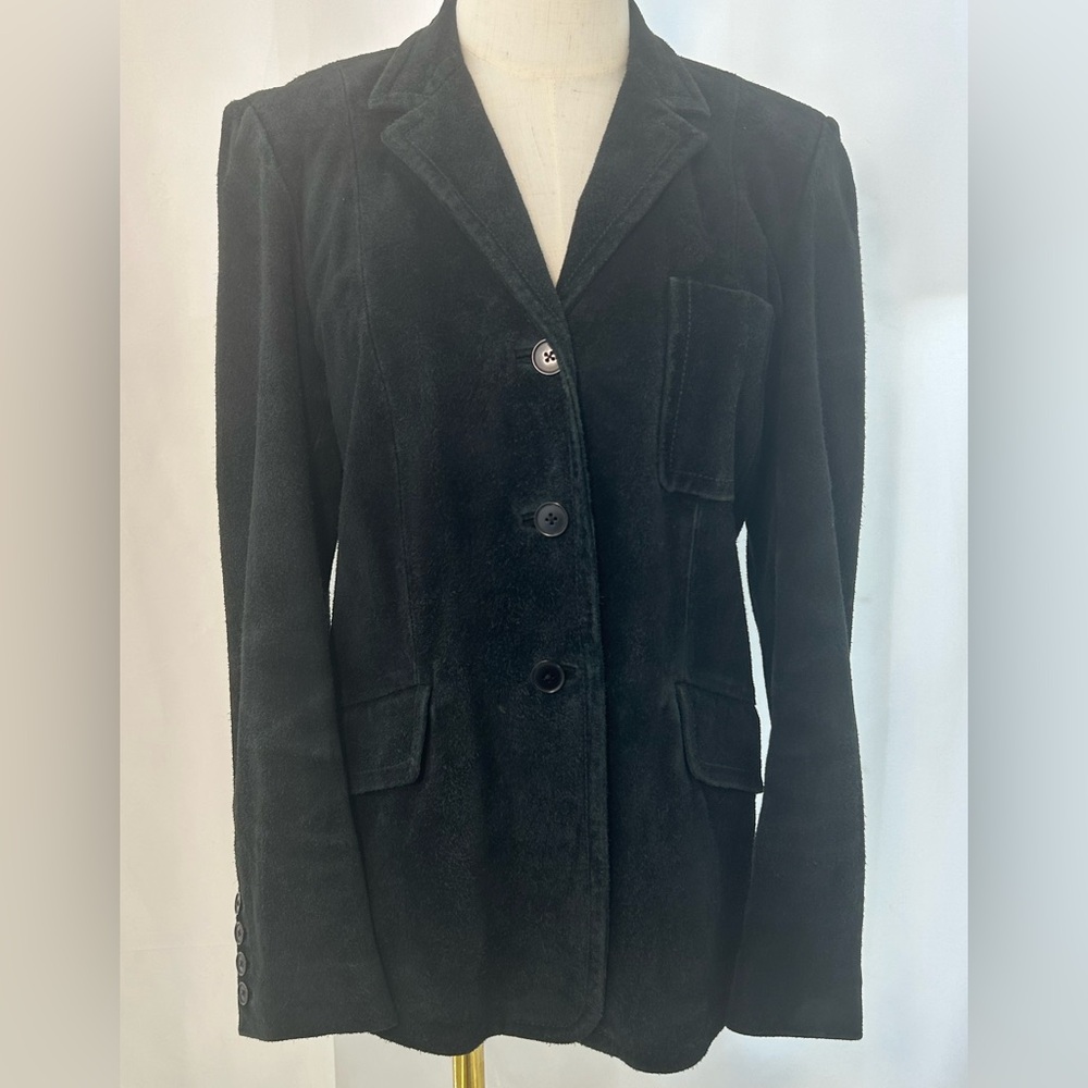 VTG Y2K DKNY Suede Leather Blazer